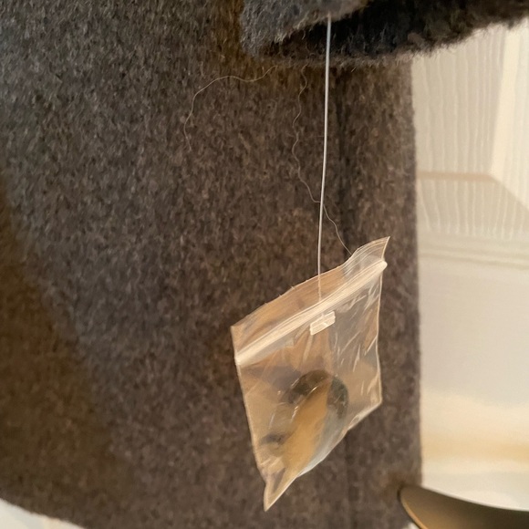 XS Sam Edelman Classic Grey Wool Trench Coat Single Breasted NWT-New! - Picture 9 of 14